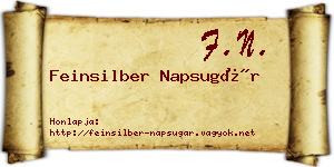 Feinsilber Napsugár névjegykártya